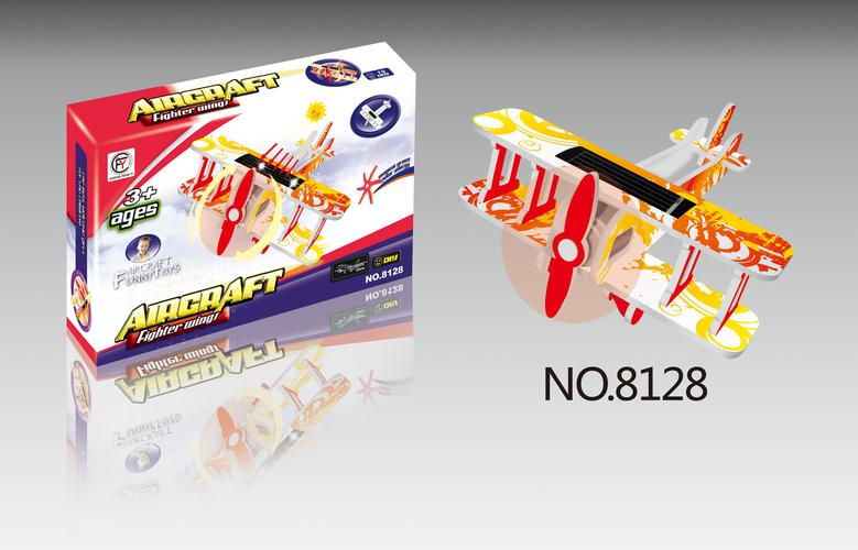 廠家直銷 拼裝太陽能飛機003628 紙質玩具 科教玩具 益智玩具
